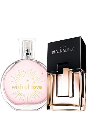 Avon Black Suede Erkek Parfüm Ve Wish Of Love Kadın Parfüm Seti