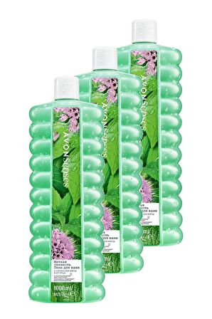 Avon Senses Water Mint Nane ve Salatalık Kokulu Banyo Köpüğü 1000 ml 3'lü Set