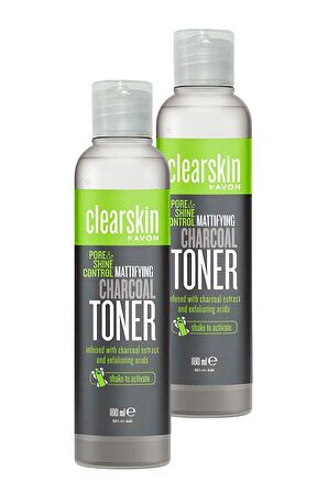Avon Clearskin Kömür Özlü Matlaştırıcı Tonik 100ml 2'li Set