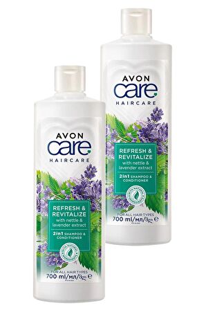 Avon Care Isırgan Otu ve Lavanta Özleri Içeren Şampuan ve Saç Kremi 700ml 2'li Set