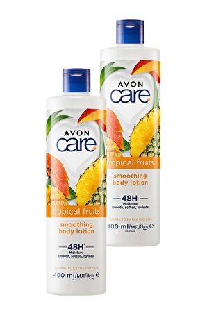 Avon Care Tropical Fruits Ananas Mango ve Papaya Özlü Vücut Losyonu 400 ml 2'lii Set