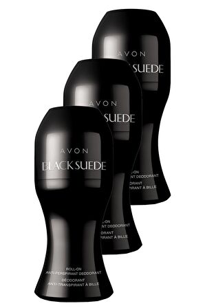 Avon Black Suede Erkek Rollon 50 Ml. Üçlü Set