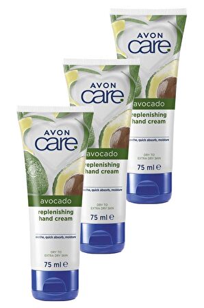 Avon Care Kuru Ciltler İçin Avokado Özlü El Krem 75 Ml. Üçlü Set
