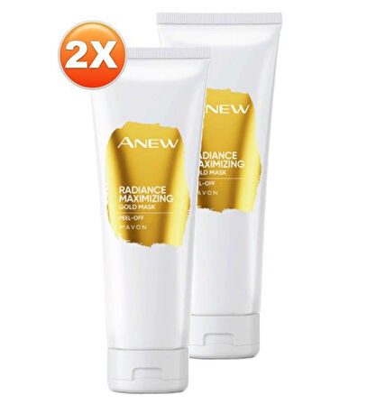 Avon Anew Radiance Maximising Gold Yüz Maskesi 75 ml. İkili Set