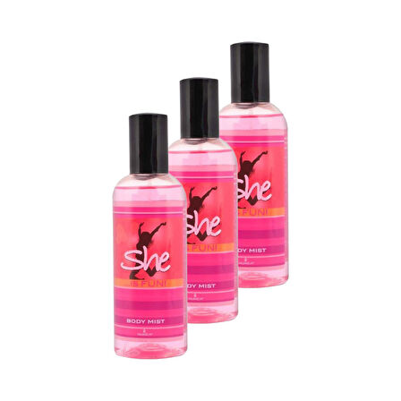 She Body Mist Is Fun 150 ml Kadın 3 lü Set