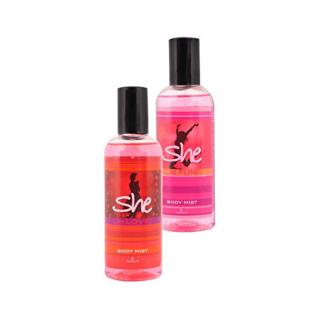 She Body Mist Is Love Is Fun 2 li Set Kadın