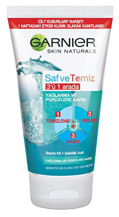 Garnier Saf Temiz 3ü 1 Arada Maske Peeling 150 ml