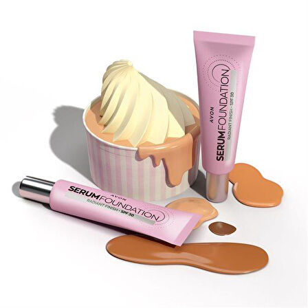 Avon Serum Fondöten Spf30 30 ml Light Caramel