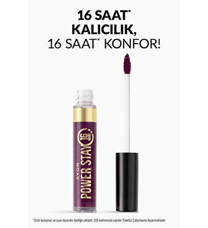 Avon Power Stay Likit Mat Ruj - Power on Plum