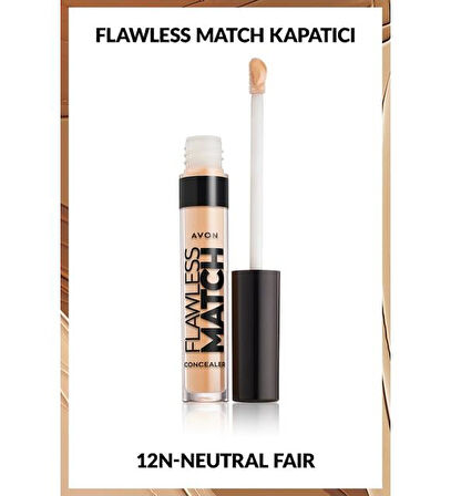 Avon Flawless Match Liquid Likit Kapatıcı Neutral Fair 12N