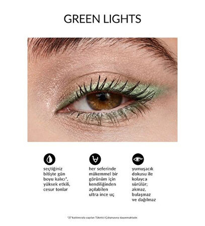 Avon Ultra Colour Glimmerstick Asansörlü Metalik Göz Kalemi Green Lights