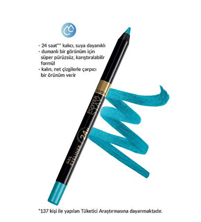 Avon Power Stay Jel Eyeliner Tropical Teal