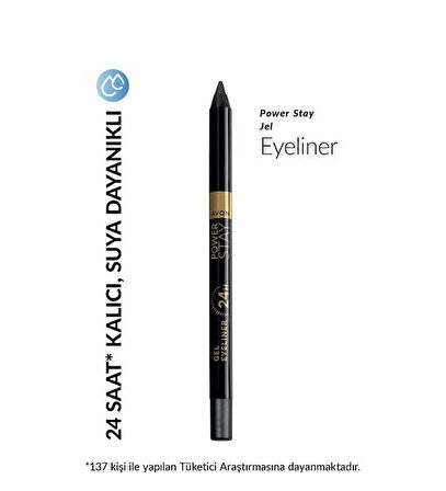 Avon Power Stay Jel Eyeliner Black