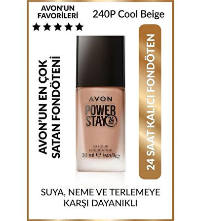 Avon Power Stay Mat Fondöten 30ml. 240P Cool Beige