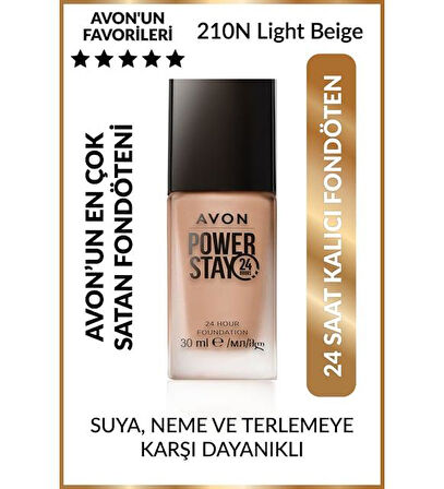 Avon Power Stay Mat Fondöten 30ml. 210N Light Beige