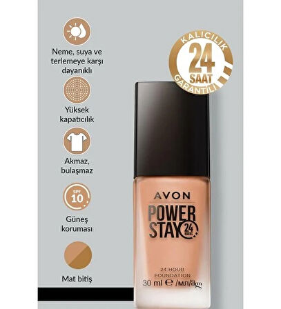 Avon Power Stay Mat Fondöten 30ml. 215P Ivory