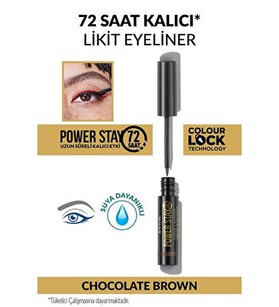 Avon Power Stay Uzun Süre Kalıcı Likit Eyeliner- Chocolate Brown