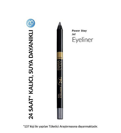 Avon Power Stay Jel Eyeliner - Steel