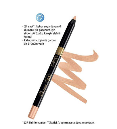 Avon Power Stay Jel Eyeliner - Nude