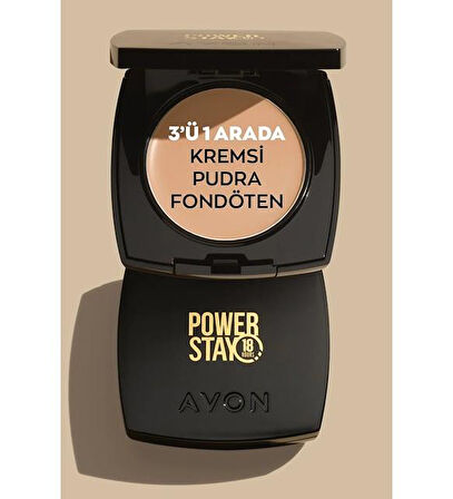 Avon Power Stay Pata Krem Fondöten SPF20 435N Warm Deep Tan