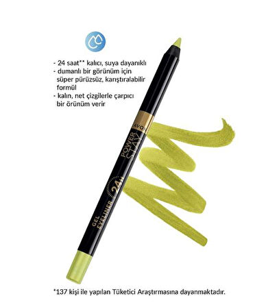 Avon Power Stay Jel Eyeliner. Lime