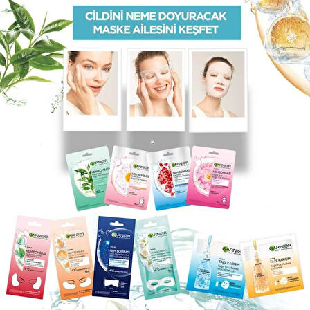 Garnier Nem Bombası Dinlendirici Kağıt Maske 28GR