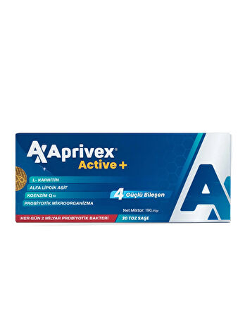Aprivex ACTIVE PLUS (Coenzym Q10, L-Carnitin, Alfa Lipoik Asit)