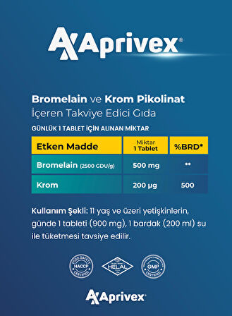 Aprivex Bromelain 2500 GDU/g Krom Pikolinat