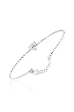 Altın Bilezik - Mini İncili Burgu 14 Ayar Altın Bilezik