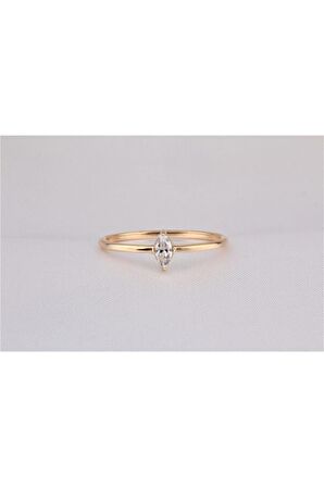 Markiz Spor Tektaş Kadın 14 Ayar Altın Yüzük-Hediye Altın Yüzük