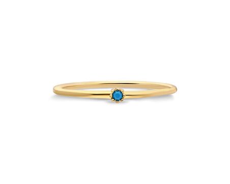925 Ayar Minimal Tek Taş Gümüş Yüzük-0.05 CT Firuze Tek Taş Gümüş Yüzük-Firuze Eklem Yüzüğü 