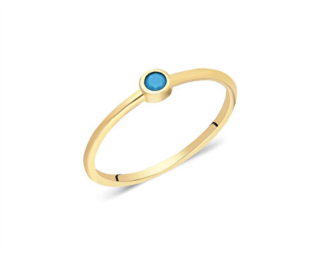 925 Ayar Gümüş Tektaş  Firuze Taşlı Tektaş Yüzük-Hediye Yüzük