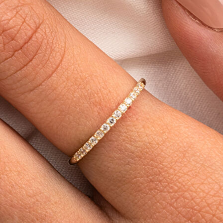 Yarımtur Pırlanta Montürü Alyans-0,25 Crt Tamtur Pırlanta Montürü Alyans-925 Ayar Tamtur Alyans