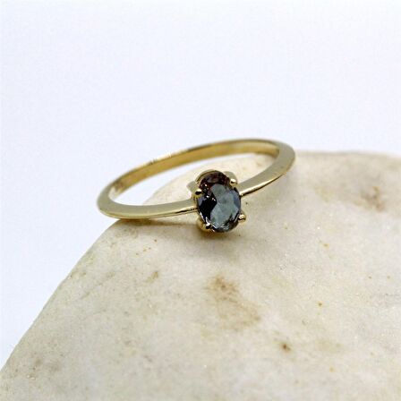 0.70 CT Sultanayt Tektaş Yüzük-0.70 CT Pırlanta Möntörü Evlilik Teklifi 14 Ayar Hediye Altın Yüzük