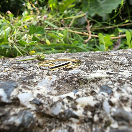 Gümüş Yüzük - Çapraz Çizgi 925 Ayar Gümüş Taşsız Eklem Yüzüğü-Taşsız 925 Ayar Gümüş Hediyelik Yüzük