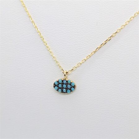 Oval Furize Taşlı Minimal Tasarım Sade 925 Ayar Gümüş Kolye-Hediye Gümüş Kolye