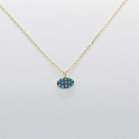 Oval Furize Taşlı Minimal Tasarım Sade 925 Ayar Gümüş Kolye-Hediye Gümüş Kolye