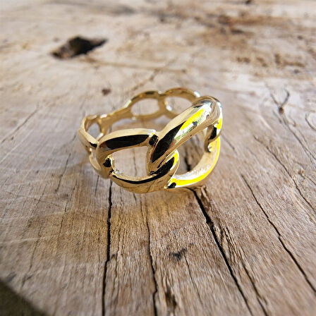 Gümüş Yüzük - Izabelle Italian Gurmet Gümüş Yüzük- Zincir Taşsız Tasarım Günlük 925 Ayar Gümüş Yüzük