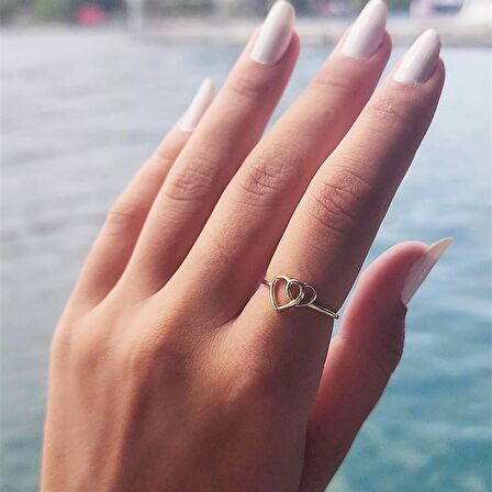 Kalbimdesin Taşsız Söz Yüzüğü-Sevgiliye Hediye 14 Ayar Altın Yüzük