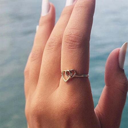 Kalbimdesin Taşsız Söz Yüzüğü-Sevgiliye Hediye 14 Ayar Altın Yüzük