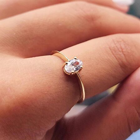 0.90 Karat Signity Swaroski Tektaş Evlilik Teklifi Pırlanta Montörü Tektaş 14 Ayar Altın Tarz Yüzük