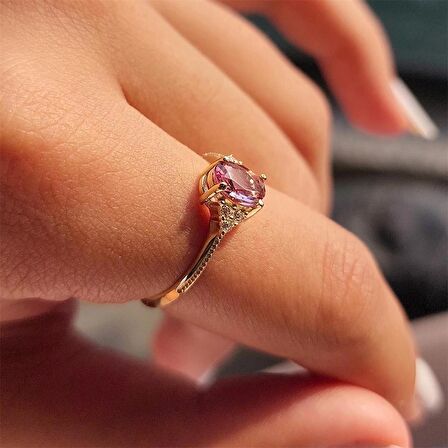 1.05 Karat Sultanayt Tria Fantezi Altın Yüzük-Tria 14 Ayar Altın Evlilik Teklifi Yüzüğü