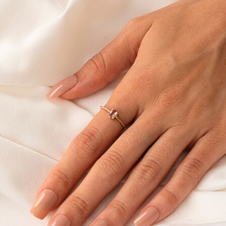 Gümüş Yüzük - 0.90 Karat Zultanit Tektaş Evlilik Teklifi Pırlanta Montörü 925 Ayar Gümüş Tarz Yüzük