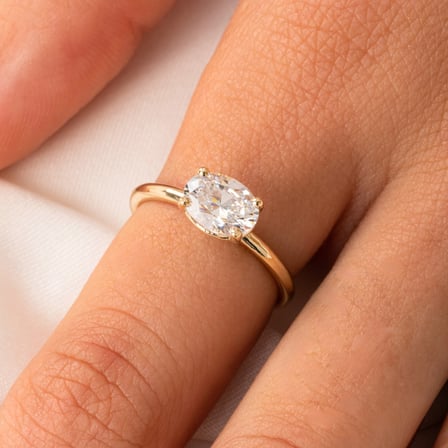 Gümüş Yüzük - 1.10 Karat Yan Swarovski Taşlı Octagon Taş Kesim 925 Ayar Gümüş Evlilik Teklifi Yüzüğü
