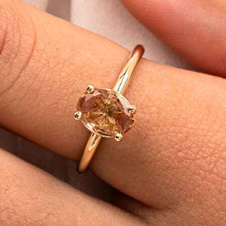 1.10 Karat Zultanit (Renk Değiştiren) Taşlı Pırlanta Montörü 925 Ayar Gümüş Evlilik Teklifi Yüzüğü