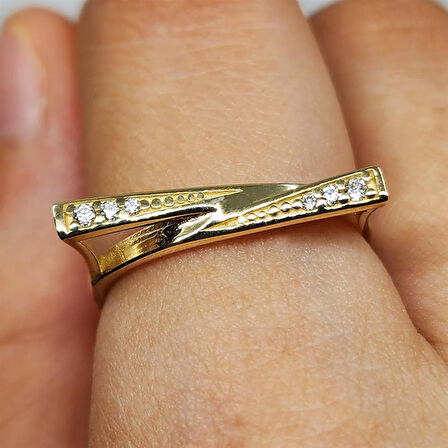 Gümüş Yüzük - Fantezi Signity Swaroski (Zirkon) Gündelik Gösterişli Tasarım 925 Ayar Gümüş Yüzük