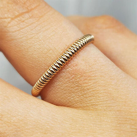 Gümüş Yüzük - Yay Taşsız Minimal Tasarım 925 Ayar Gümüş Evlilik Alyansı