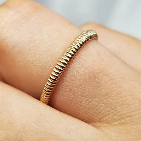 Gümüş Yüzük - Yay Taşsız Minimal Tasarım 925 Ayar Gümüş Evlilik Alyansı