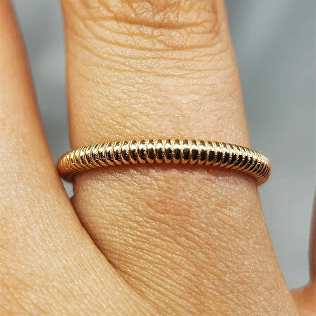 Gümüş Yüzük - Yay Taşsız Minimal Tasarım 925 Ayar Gümüş Evlilik Alyansı