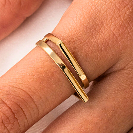 Gümüş Yüzük - Exxen Tarz Tasarım 925 Ayar Gümüş Yüzük